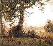 Albert Bierstadt Guerilla Warfare painting